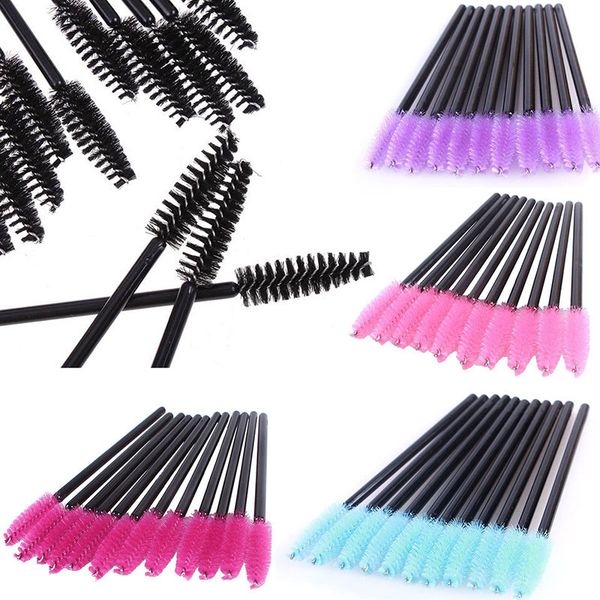 

makeup brushes 50pcs/pack multi-color disposable eyelash extension brush mascara wands curel spoolers applicator cosmetic tool