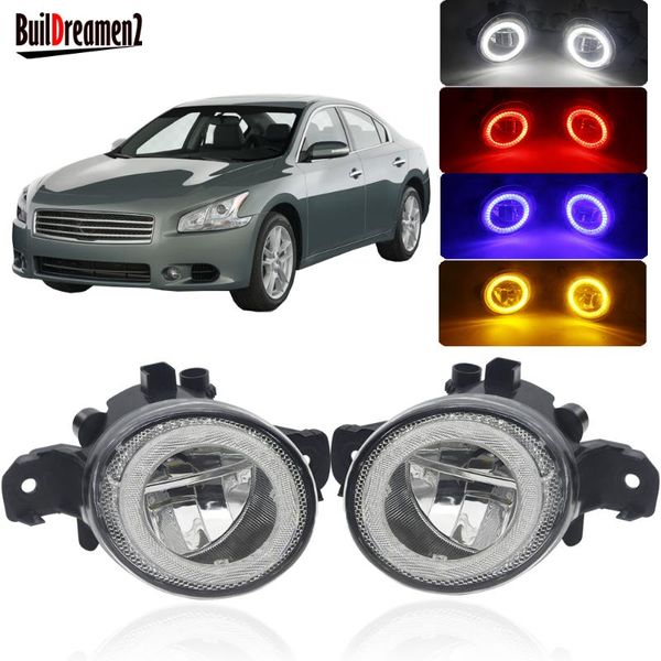 

buildreamen2 car led fog light 4000lm angel eye daytime running light drl fog lamp 12v for maxima 2006-2014