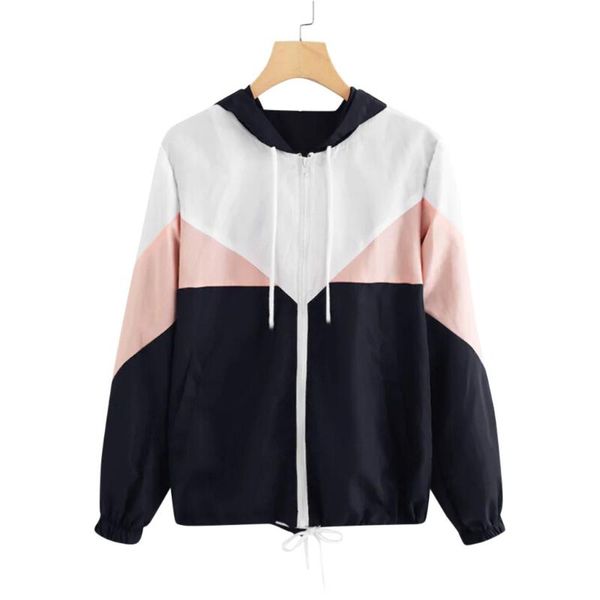 

2019 толстовка с капюшоном ветровка куртка карманы на молнии 2019 осенняя мода повседневная с длинным рукавом женская куртка пальто и пиджак, Black;brown