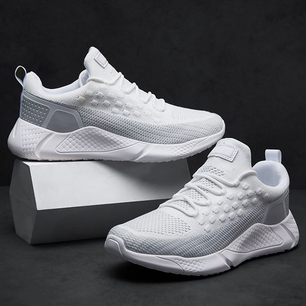 

men's shoes men sneakers breathable mesh outdoor sports shoes gym training jogging athletic basketball men running, Black
