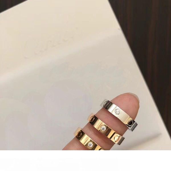 

highest level designer nails screwdriver rings lovers engagement luxury jewelry size for women and men in 4mm and 6mm with box, Silver