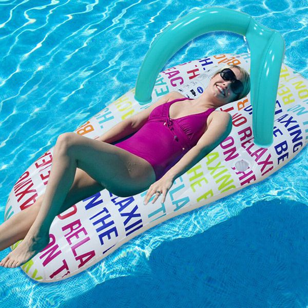 

inflatable water hammock floating bed slippers lounge chair for swimming pool beach hfing