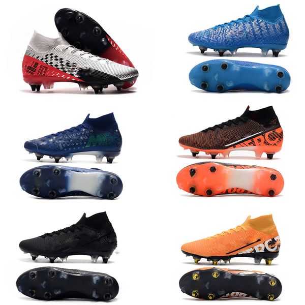 

высокое качество мужской футбол самые новые ботинки mercurial superfly 7 elite sg-pro ac sg футбол утки недорогие бутсы scarpe да калсио siz