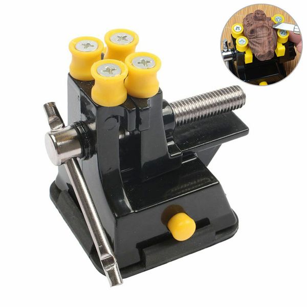 

1pc black jaw carving bench clamp mini vice suction grip vise vice micro clip flat vise diy craft tools gift