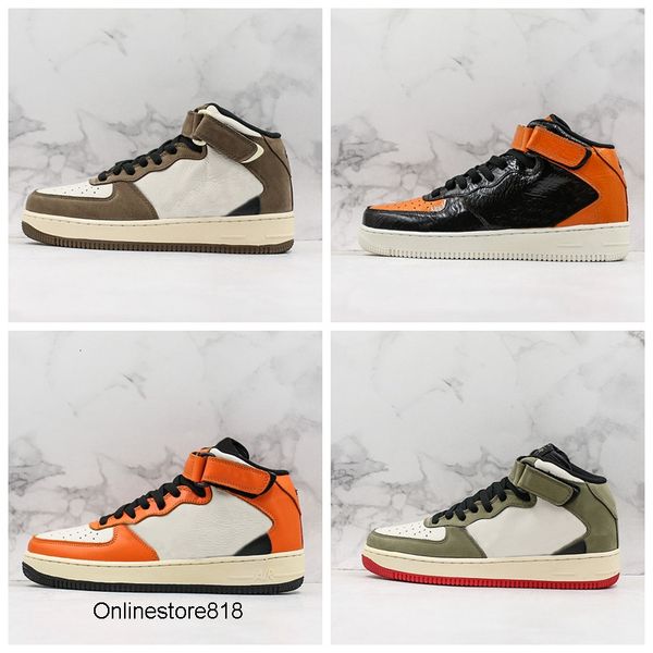 

f0rced 1 07 skate shoes creative opposite hook travis scotts design basketball shoe for men women black white brown platform sports trainer
