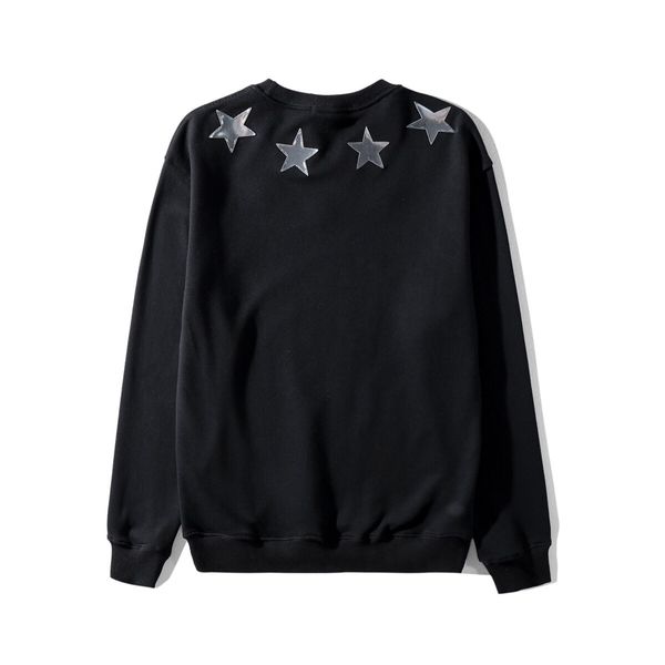 

2020 new designer mens women sweater hoodies 5 stat round collar printed fashion clothing men sports shirt hoodies size s-xl, White;black