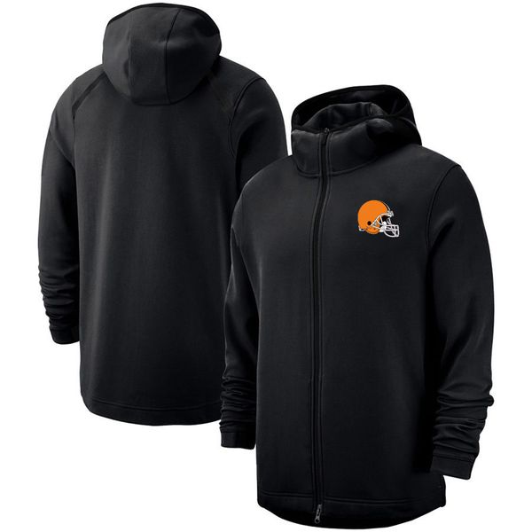 

2019 cleveland browns men style show time therma flex performance full-zip nfl hoodie-black, Blue;black
