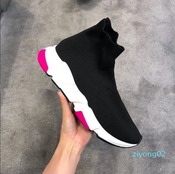 

2019 new air wool knit скорости тренер кроссовки классического дизайнер бренда женщины люди top мода flat носок обувь 02z, Black