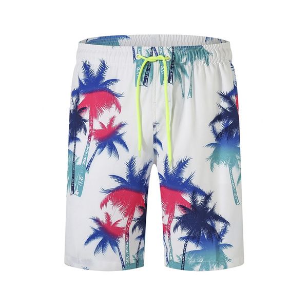 

men's shorts drawstring board surfing beachshorts bermudas masculina white coconut tree 3d printing hawaii men boardshorts, White;black