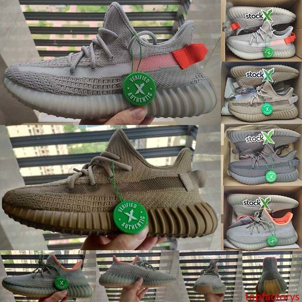 

big size 48 47 cinder desert sage earth tail light kanye west v2 men designer sneakers yeezreel static triple 3m reflective women shoes 5-13