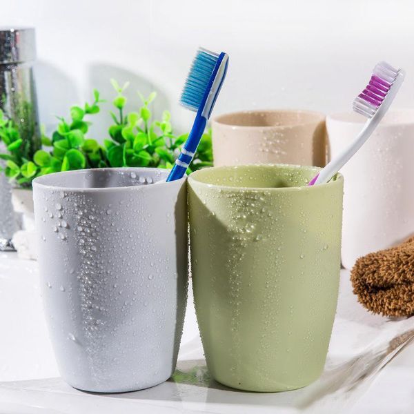 

gargle cup plastic lover cup mugs 350ml simple fashion gargle suit plastic brush cup lovers new toothbrush wash gargle dh0036