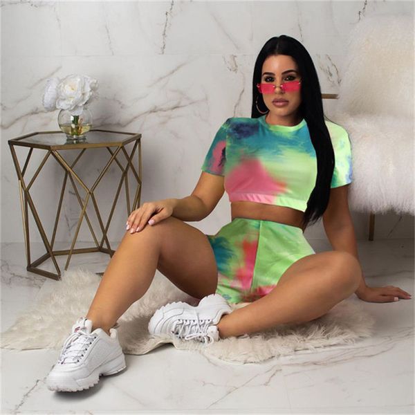 

woman short two piece set crop shorts set sport sweat suit print casual tracksuit 2 piece women summer matching sets outfit, White
