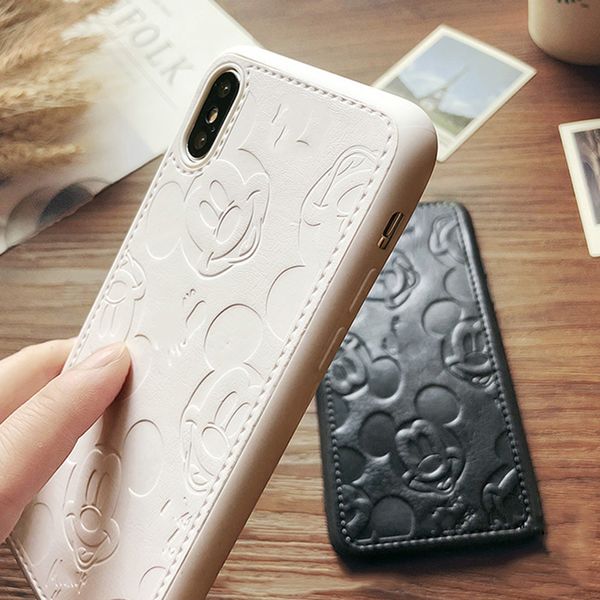 

fashion luxury pu leather phone case for iphone 11 pro max 6s 7 8 plus 7plus 8plus cartoon soft silicon cover for iphone xr xs max coque