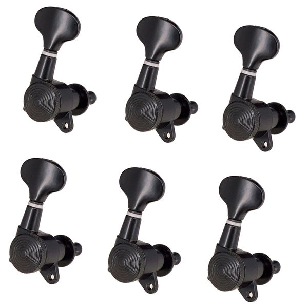 

made of iron and zinc alloy guitar gear tuners 6r black fishtail guitar part