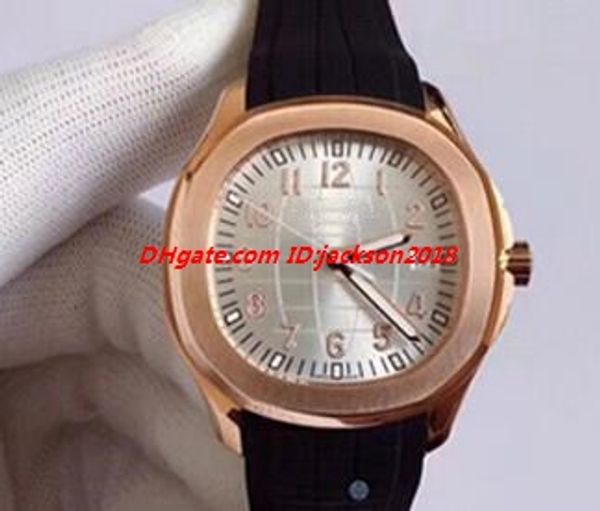 

men wristwatch 40mm men wristwatch 5168g-001 5167a-001 rubber strap automatic stainless steel bracelet luxury men watch, Slivery;brown