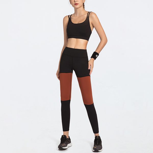 

gxqil 2020 new gym sports woman set professional workout yoga set push up gym clothing fitness suit women sportswear patchwork