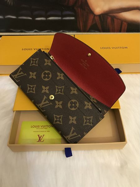 

2019 shpping wholesale red bottoms lady long wallet multicolor coin purse card holder original box women classic zipper pocket, Brown;gray