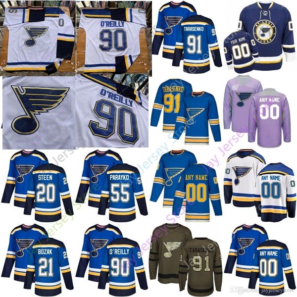 

custom st. louis blues jersey o'reilly o reilly 1 tarasenko schenn perron bozak dunn schwartz steen pietrangelo parayko del zotto women, Black;red