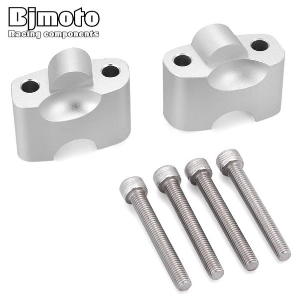 

bjmoto cnc aluminum barback offset handlebar risers bar clamp adaptor for 696 796 795 1100