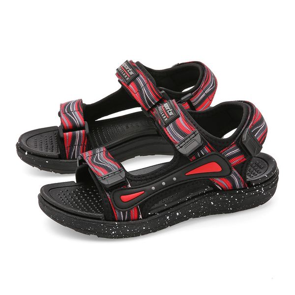 

2020 boys soft bottom children's baby comfortable girls beach shoes kids casual sandals t200428, Black;red