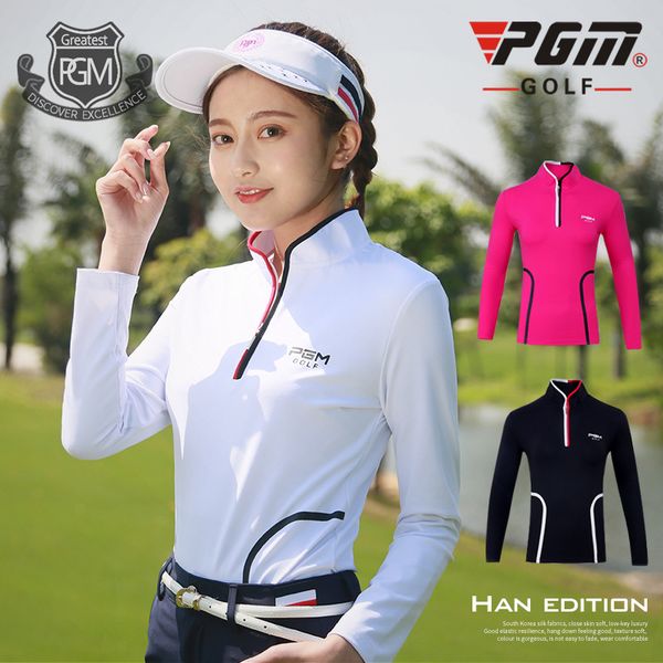 

pgm womens underwear golf long sleeve t shirt women outdoor uv protect sunscreen shirt women breathable ice golf apparel aa60455