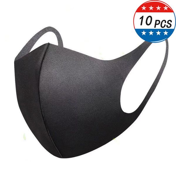 

10pcs mouth masks dustproof germs children sponge elastic reusable anti pollution face shield wind proof