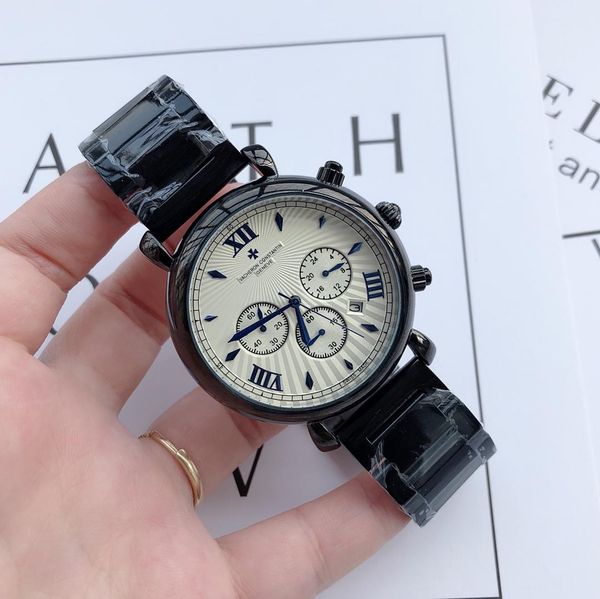 

luxury watch mens watches automatic watch quartz fashion calendar waterproof man watch satch wholesale, Slivery;brown