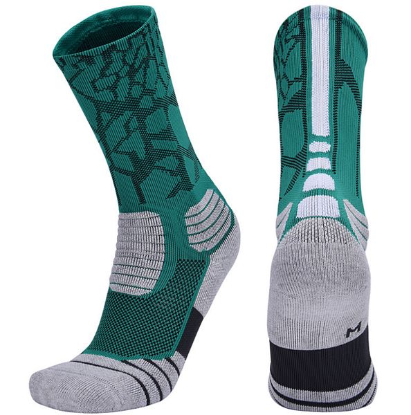 

sports socks men and women professional long basketball sports thickening sports socks factory direct wholesale, Black