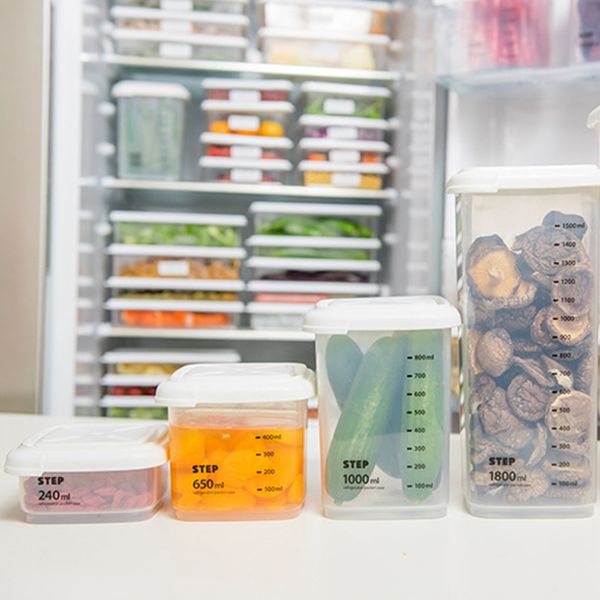 

plastic sealed kitchen storage box transparent keep fresh clear storage container case nds