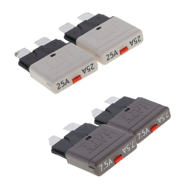 

4pcs 28v 7.5a+25a car truck boat mini blade fuses manual circuit breaker