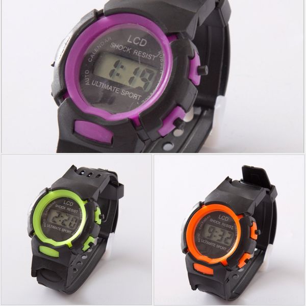 

avpus lcd cute cartoon pupil children's electronic watch girl's round watchgift lcd cute cartoon pupil children's electron el, Blue