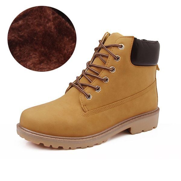 

winter mens boots plus velvet snow ankle boots outdoor anti-slip booties british shoes large size black zapatos de hombre