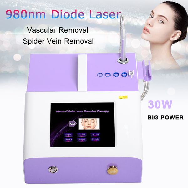 

30w power 980nm laser spider vein removal machine vascular therapy machine with two years warranty