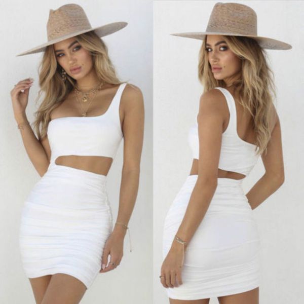 

платье 2018 новый бренд женщин сексуальное bodycon сплошной без рукавов уникальный вечер повседневный halterneck платье, Black;gray