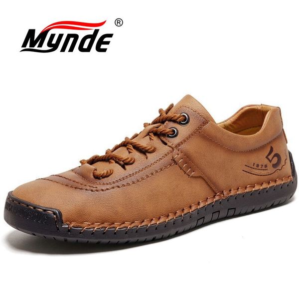 

men's casual shoes men leather loafers flat handmade breathable moccasins style walking shoes comfortable sneakers, Black