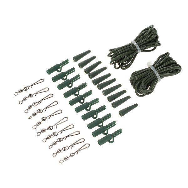 

32pc quick change swivels carp safety lead weights clips fishing tackle rigs