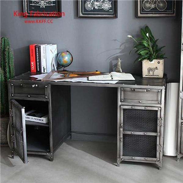 2019 American Iron Desk Creative Table File Cabinet Bookcase