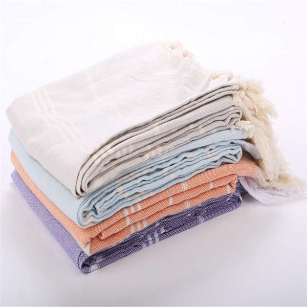 

turkish bath towel beach towel striped cotton turkish bath with tassels thin travel camping sauna beach gym pool @40