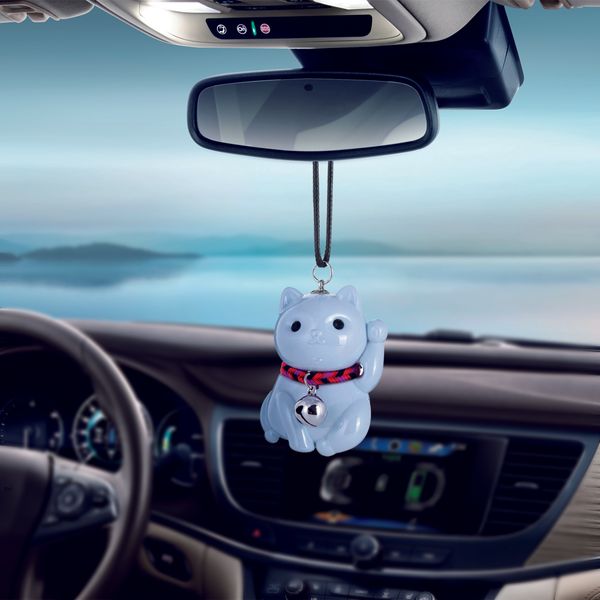 

car pendant lucky cute fortune cat doll hanging ornaments automobiles rearview mirror suspension decoration accessories gifts