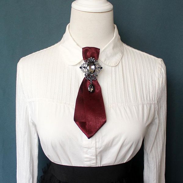 

элегантных взрослые женщины мужчины рубашка bow tie cravat урожай rhinestone кристалл брошь pin галстук жених работа свадьба подарки боутите, Black;gray