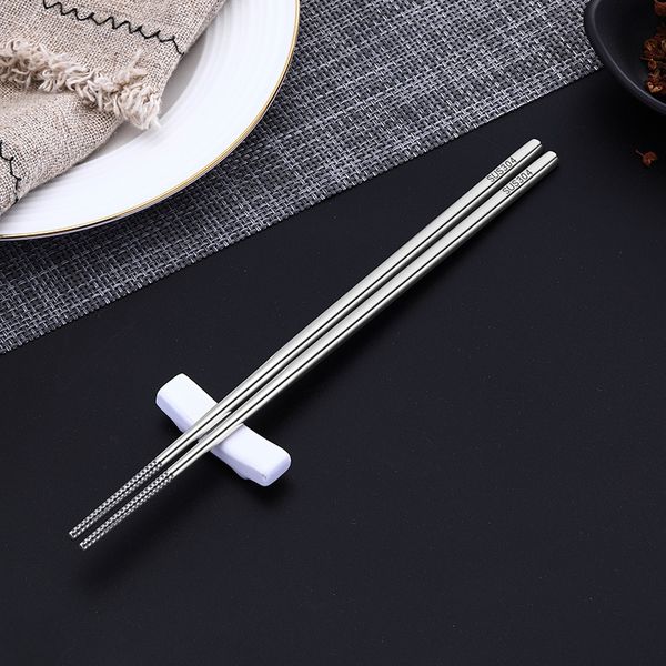 

5pcs 304 stainless steel chopsticks, heat-insulated, anti-scalding, square chopsticks, chinese style chopsticks, tableware chopsticks