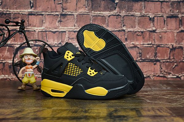 

4 4s kids basketball shoes sneakers new fashion grey black white blue grey pink outdoor sports shoes for kids boys girls