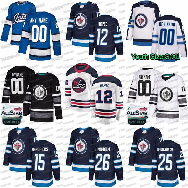 

12 Kevin Hayes Winnipeg Jets Blake Wheeler Laurent Brossoit Mark Scheifele Patrik Laine Kyle Connor Nikolaj Ehlers Josh Morrissey Jersey