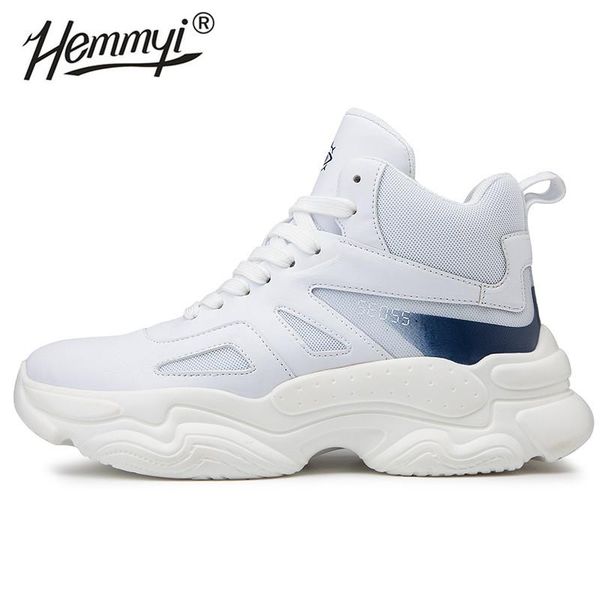 

hemmyi men causal shoes outdoor comfortable man sneakers lace-up thick bottom zapatos de hombre support dropshipping 39-46 l14, Black