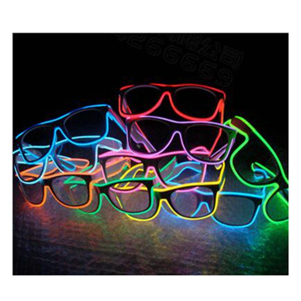 

Led el wire gla e light up glow ungla e eyewear hade for nightclub party led fla hing gla e zza240