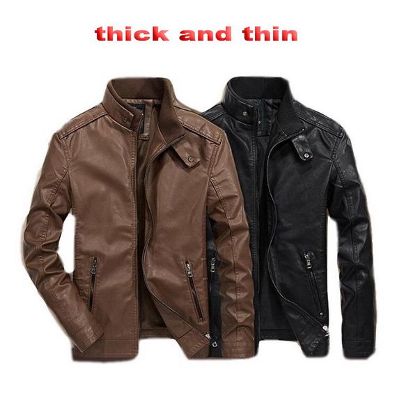 

men classic motorcycle jacket fashion men pu coat outerwear biker motorcycle male jackets drop shipping, Black