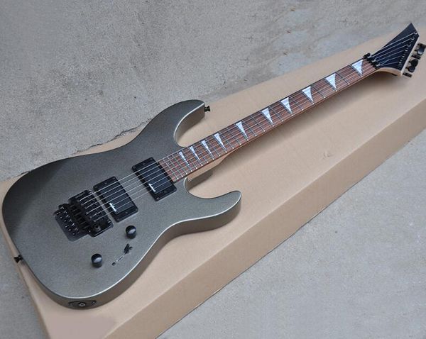 

js30 двойного сотрясение 24 лада сплит электрической гитара, металл серого пианино корпус, белый корпус накладка декор, бесплатная доставка