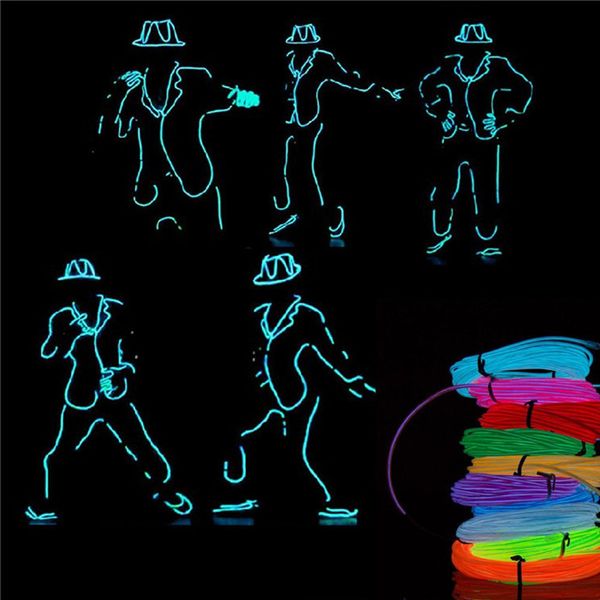

светодиодные гибкие провода 3m неон dance party decor автомобильные светодиодные гибкие канатные tube strip tube автомобильные аксессуары #