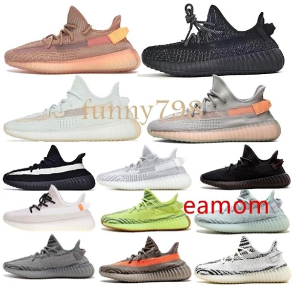 

luxury designer women shoes men v2 zebra static cream sesame kanye west og clay true form hyperspace beluga mens running sneakers, Black