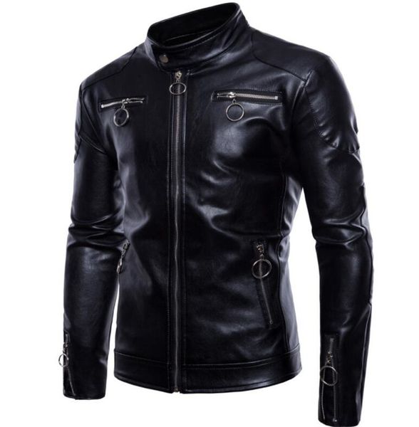 

new motorcycle retro faux leather motorcycle jacket men moto jacket adjustable waist belt windproof motorbike coats